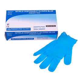 Blue Nitrile Gloves - SMALL/MEDIUM - Pack and Stick