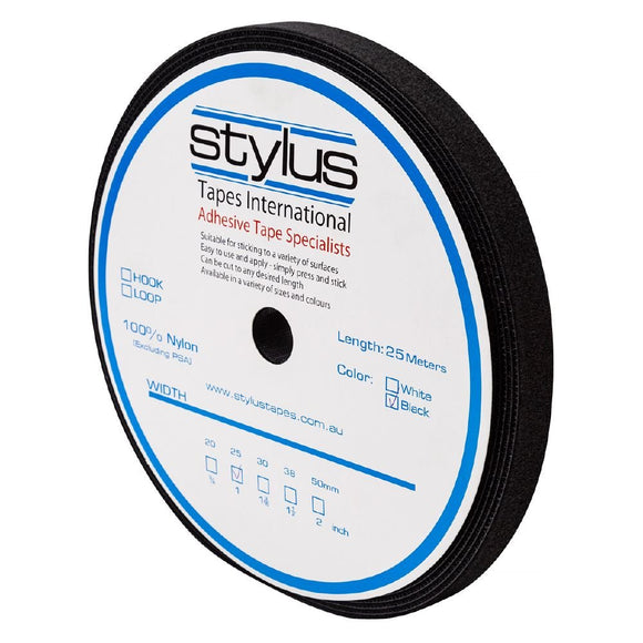 Stylus 3420 Cable Wrap Roll - 25mm X 25m - Black - Pack and Stick