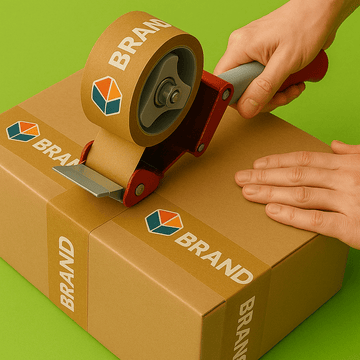 Custom Printed Kraft Paper Packaging Tape - Pack and Stick