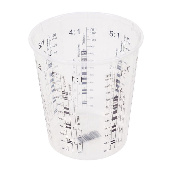 Cyclone Calibrated Paint Mixing Cups - 1370ml - Pack and Stick