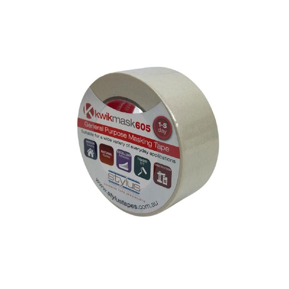 Kwikmask 605 1 Day Masking Tape - 36mm x 50m - Pack and Stick