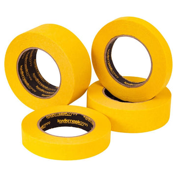 Kwikmask 9999 Yellow Automotive Grade Masking Tape - 18mm X 50m - Pack and Stick