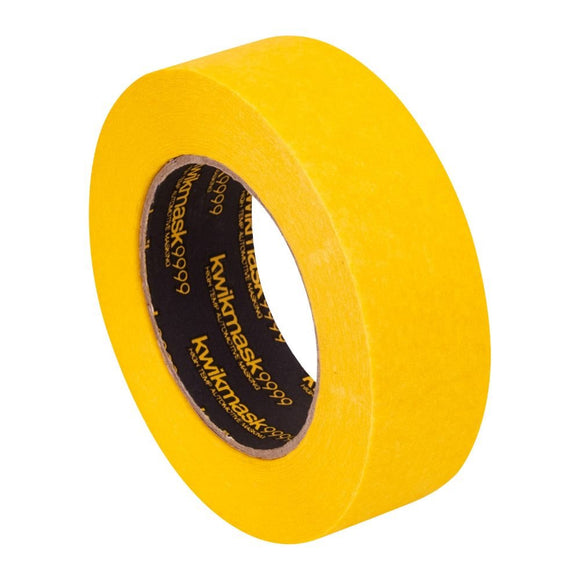 Kwikmask 9999 Yellow Automotive Grade Masking Tape - 36mm X 50m - Pack and Stick