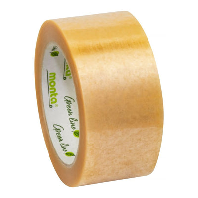 Monta 860 Compostable Clear Packaging Tape - 50mm x 80m - Pack and Stick