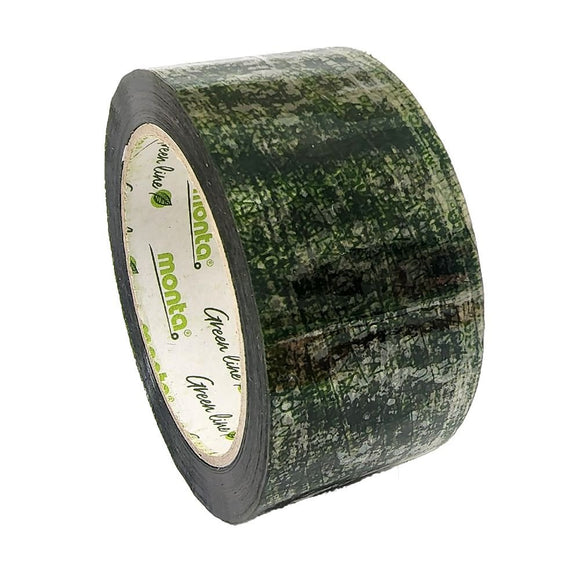 MONTA 860LG (Green Print) Compostable Tape - 50mm x 80m - Pack and Stick