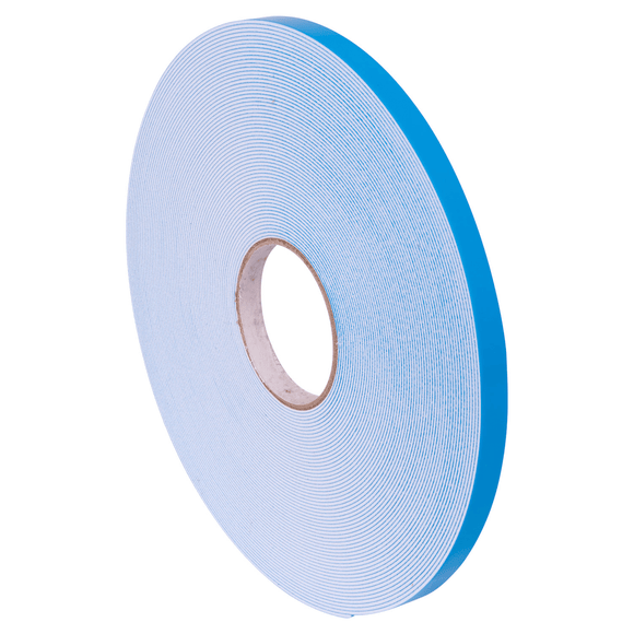 Stylus 2000BL Series White Double Sided PE Foam Tape - 12mm x 66m x 0.80mm - White - Pack and Stick