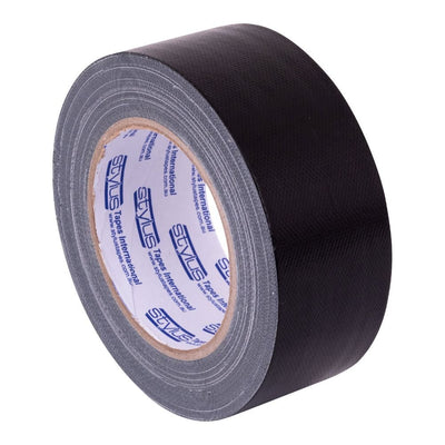 Stylus 370 General Purpose Cloth Tape - 48MM X 25M - Black - Pack and Stick