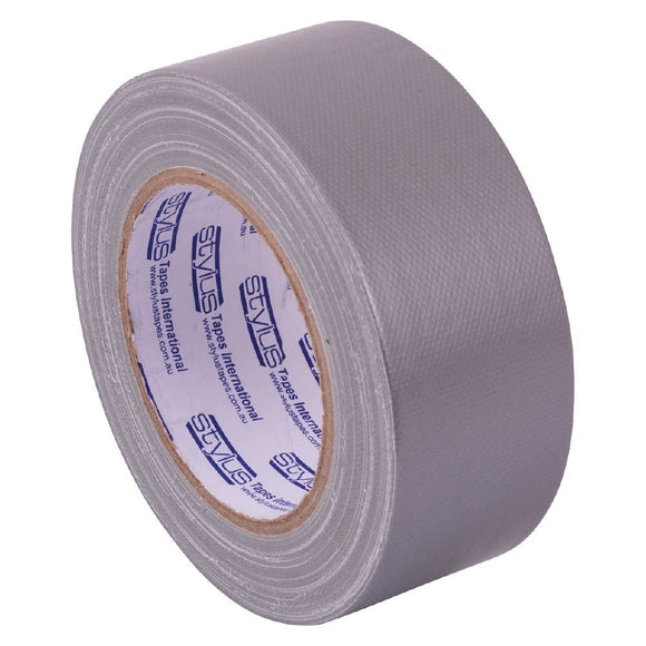 Stylus 370 General Purpose Cloth Tape - 48MM X 25M - Silver - Pack and Stick