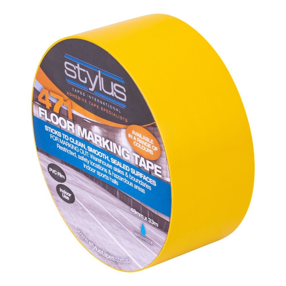 Stylus 471 Line Marking Tape - Red - 48mm X 33m - Pack and Stick