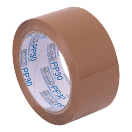 Stylus PP30 Natural Rubber Packaging Tape - 48mm x 75m - Brown - Pack and Stick