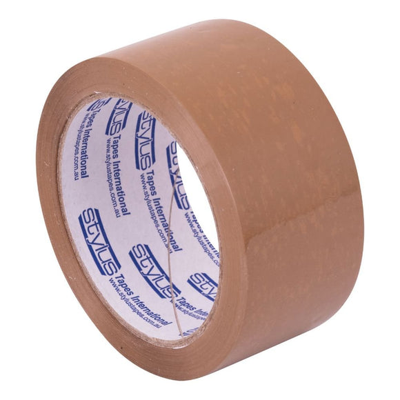 Stylus PP50 Heavy Duty Packing Tape - Brown - 48mm X 50m - Pack and Stick
