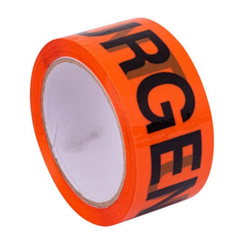 Stylus SP101 Urgent Packaging Tape - 48MM X 66M - Black on Fluoro Orange - Pack and Stick
