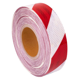 Class 1 Reflective Tape - 48mm X 45.7m - Red/White LH - Pack and Stick