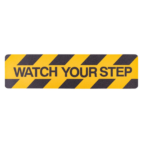 Stylus 2660 Antislip Mat - WATCH YOUR STEP - Black & Yellow - Pack and Stick