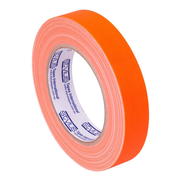 Stylus 3702 Fluoro Cloth Tape - 24MM X 25M - Orange - Pack and Stick