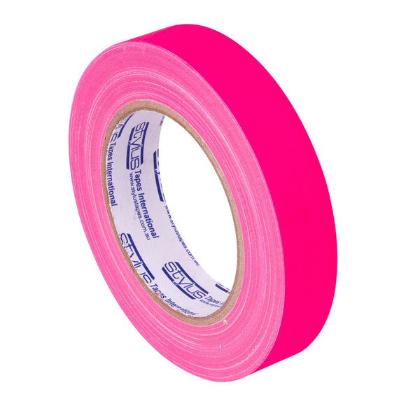 Stylus 3702 Fluoro Cloth Tape - 24MM X 25M - Pink - Pack and Stick