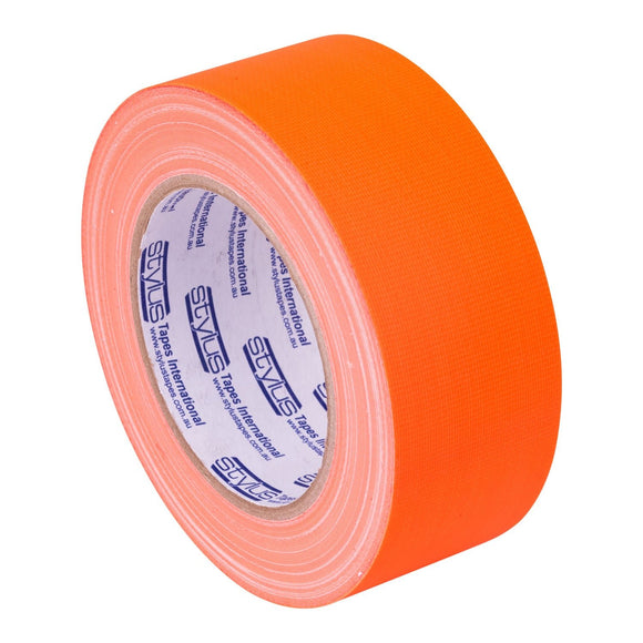 Stylus 3702 Fluoro Cloth Tape - 48MM X 25M - Orange - Pack and Stick