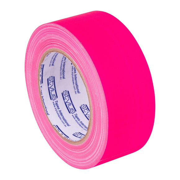 Stylus 3702 Fluoro Cloth Tape - 48MM X 25M - Pink - Pack and Stick
