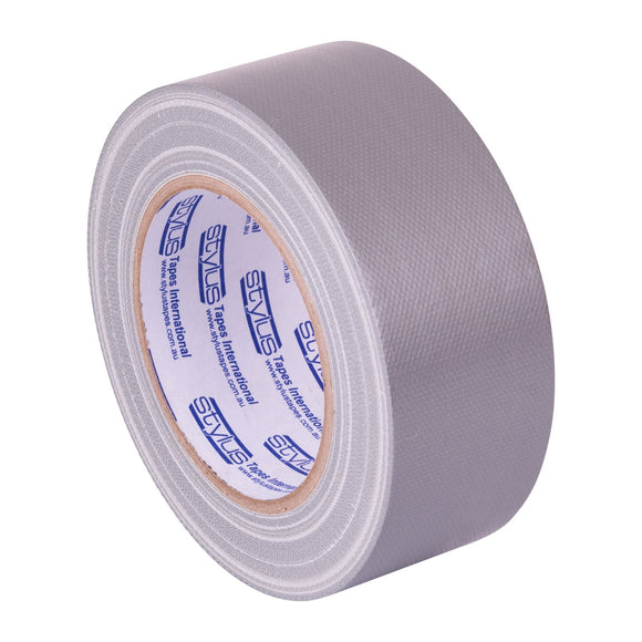 Stylus 3810 Matte Cloth Tape - 48mm X 25m - Silver - Pack and Stick