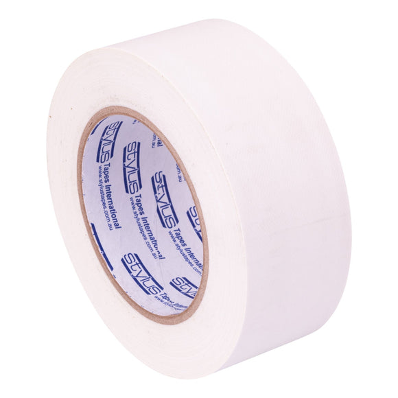 Stylus 3810 Matte Cloth Tape - 48mm X 25m - White - Pack and Stick